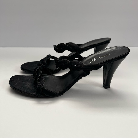 Louis Vitton LV Monogram Double Strap Heels - Picture 3 of 10